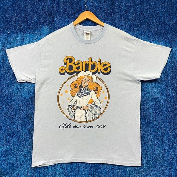 Barbie Style Icon since 1959 Rodeo Barbie Doll Mattel Tee M